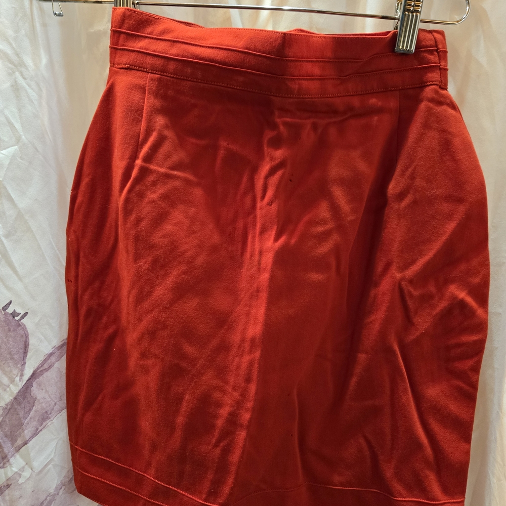 Escada Vibrant Red Pencil Skirt
